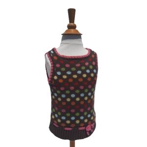 Gymboree brown dotted Toddler Knit vest 3T